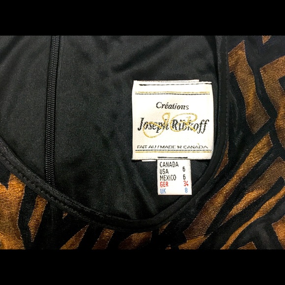 Josef Ribkoff stylish abstract partially see-through dress, size 6. - Picture 6 of 6